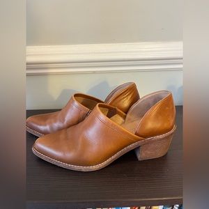 Madewell Leather Booties in Cognac
